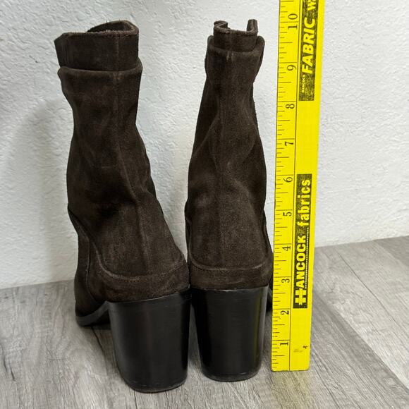 Charles by Charles David Boots Younger Suede Brown Western Boho Slouchy Size 7 - Picture 7 of 9